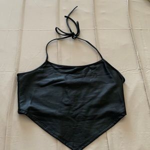 Pleather halter top